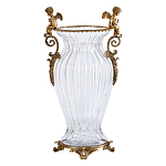 Ваза прозрачная с бронзовыми ручками в виде ангелов Eden Garden варинант исполнения - 1 | Loft Concept в Тюмени