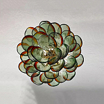 Люстра стеклянная с зелеными лепестками Green Leaf Fall варинант исполнения - 4 | Loft Concept в Тюмени