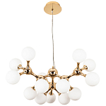 Люстра с плафонами из стеклянных шаров Pearls Suspension Gold Chandelier варинант исполнения - 2 | Loft Concept в Тюмени