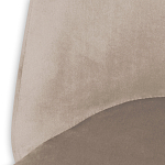 Барный стул со спинкой и металлической подставкой на 4-х деревянных ножках Бежевый Велюр Vendramin Chair варинант исполнения - 3 | Loft Concept в Тюмени