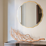 Золотое настенное зеркало Yvon Mirror варинант исполнения - 2 | Loft Concept в Тюмени