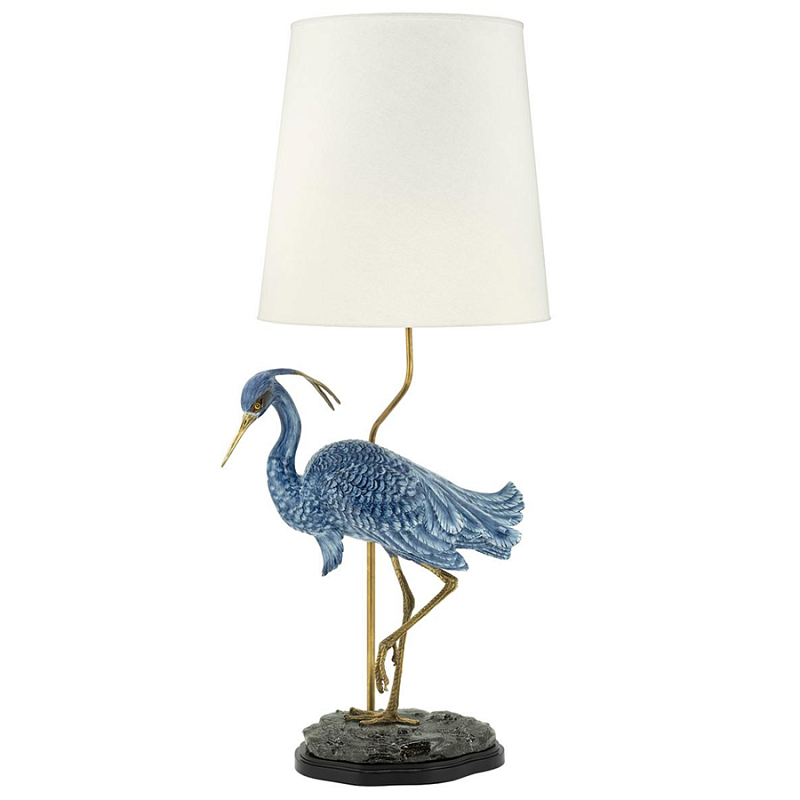Настольная лампа ABHIKA LAMPTABLE HERON Голубой Золотой Настольная лампа ABHIKA LAMPTABLE HERON Голубой Золотой в Тюмени | Loft Concept