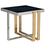 Столик журнальный квадратный с основанием в оттенках хром и золото Harmony Color and Shapes варинант исполнения - 1 | Loft Concept в Тюмени