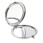 Зеркало карманное складное круглое из натурального камня Оникс в подарочной упаковке Silver Stone Mirrors варинант исполнения - 2 | Loft Concept в Тюмени