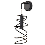 Бра светодиодное из металла со спиральным декоративным элементом черное Metal Spiral варинант исполнения - 1 | Loft Concept в Тюмени