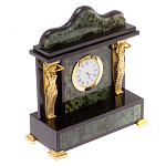 Часы настольные из натурального камня Нефрит с декором в виде Кариатиды Caryatid Stone Clock варинант исполнения - 2 | Loft Concept в Тюмени