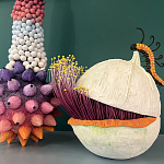 Статуэтка фантастический фрукт Exotic Tropical Fruit orange and white 67 варинант исполнения - 1 | Loft Concept в Тюмени