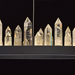 Люстра с двумя кольцами черного цвета с хрустальными элементами QUARTZ CRYSTAL варинант исполнения - 7 | Loft Concept в Тюмени