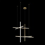 Люстра с 6-ю  пересекающимися цилиндрическими плафонами на тонких тросах Trumpet tube варинант исполнения - 5 | Loft Concept в Тюмени