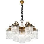 Подвесная люстра с плафонами с виде трубчатых хрустальных подвесок Cadice Chandelier 7 варинант исполнения - 2 | Loft Concept в Тюмени
