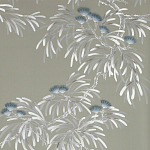 Обои ручная роспись Silk Tree Special Colourway on Pale Grey dyed silk варинант исполнения - 2 | Loft Concept в Тюмени