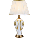 Настольная лампа с абажуром Celestina White Gold Lampshade Table Lamp варинант исполнения - 1 | Loft Concept в Тюмени