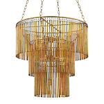 Люстра трёхъярусная золотого цвета Metal Tentacles варинант исполнения - 1 | Loft Concept в Тюмени