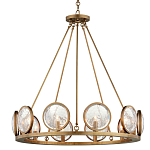 Люстра круглая с прозрачными рельефными плафонами Crystal Prism варинант исполнения - 1 | Loft Concept в Тюмени