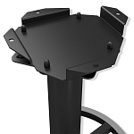 Барный стул вращающийся со спинкой и подлокотниками Douglas Rhombus Синий Велюр варинант исполнения - 5 | Loft Concept в Тюмени