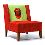 FUN Armchair "Chili Pepper" Red Дизайнерское кресло с цветным принтом варинант исполнения - 2 | Loft Concept в Тюмени