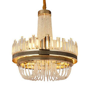 Блестящая люстра с хрустальным декором Luxury Crystal