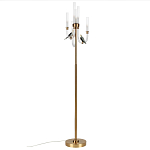 Торшер с 2-мя фигурками птиц на изогнутых прозрачных трубках Ganthea варинант исполнения - 4 | Loft Concept в Тюмени