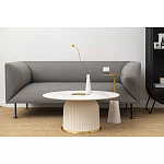 Кофейный столик с круглой столешницей на белом мраморном основании Original Foundation варинант исполнения - 2 | Loft Concept в Тюмени