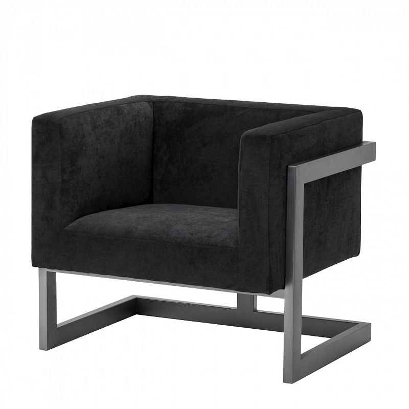 Кресло Eichholtz Chair Mendoza Черный Темная бронза в Тюмени | Loft Concept 