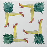 Плитка дизайнерская с рисунком Пина Колада варинант исполнения - 2 | Loft Concept в Тюмени