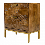 Прикроватная тумба с фактурным фасадом Termite варинант исполнения - 3 | Loft Concept в Тюмени