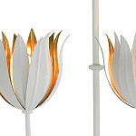 Люстра белая прямоугольная с абажурами в виде цветков тюльпана White Tulips варинант исполнения - 1 | Loft Concept в Тюмени