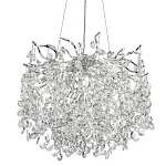 Люстра с хрустальными подвесками на металлических ветках Fairytree Light Silver Chandelier 10 варинант исполнения - 1 | Loft Concept в Тюмени