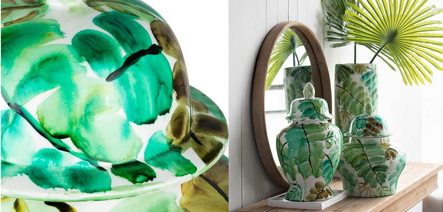 Ваза Vase Green Leaves II Ваза Vase Green Leaves II - Loft-Concept в Тюмени