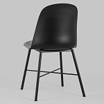 Стул из прочного пластика на металлическом основании Anora Black варинант исполнения - 5 | Loft Concept в Тюмени