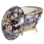 Шкатулка черного цвета с цветочной росписью Eden Garden варинант исполнения - 2 | Loft Concept в Тюмени