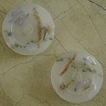 Круглая подставка под благовония из эпоксидной смолы с цветами белая Epoxy Resin Flowers Incense Stand White варинант исполнения - 2 | Loft Concept в Тюмени