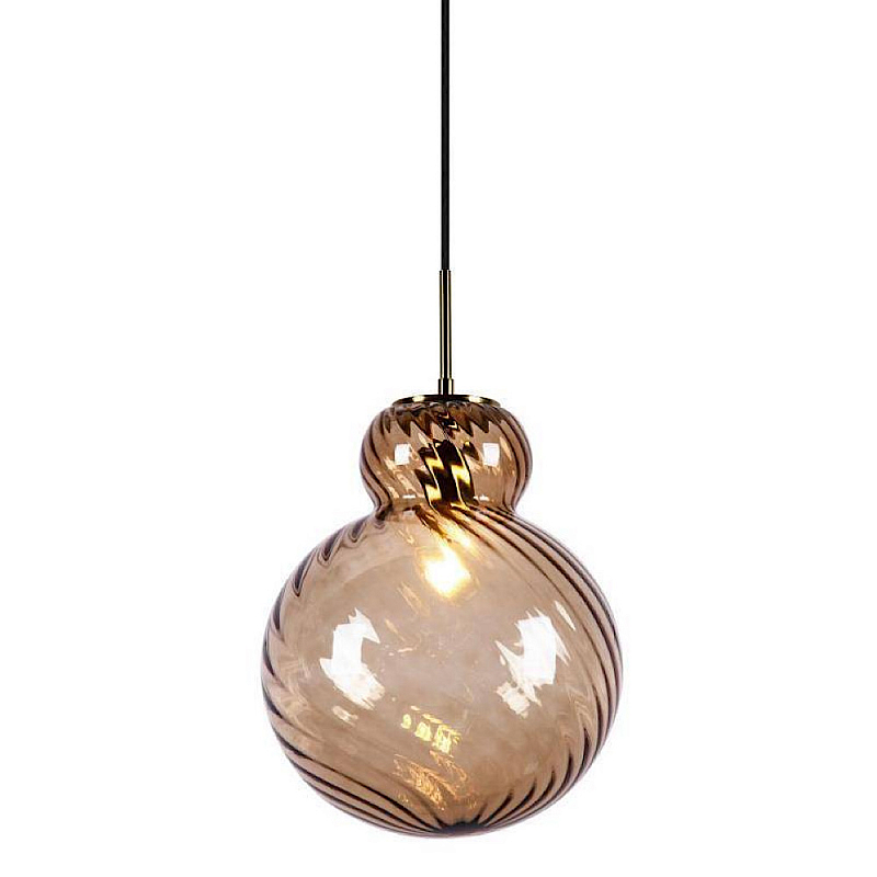 Подвесной светильник Amber RIBBED BASE Янтарный в Тюмени | Loft Concept 