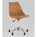 Офисный стул на металлическом основании EGGERY Brown пластик варинант исполнения - 1 | Loft Concept в Тюмени