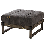 Пуф Duncan винтажная черная кожа  варинант исполнения - 2 | Loft Concept в Тюмени