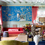 Обои ручная роспись Houghton Canton Blue варинант исполнения - 4 | Loft Concept в Тюмени