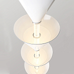 Подвесной светильник светодиодный в виде ряда белых металлических конусов  Herringbone варинант исполнения - 5 | Loft Concept в Тюмени