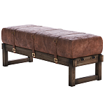 Банкетка Duncan винтажная коричневая кожа варинант исполнения - 3 | Loft Concept в Тюмени