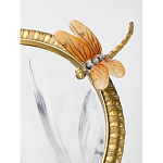 Ваза из прозрачного стекла с бронзовой вставкой в виде цветущей ветви Eden Garden porcelain and bronze варинант исполнения - 3 | Loft Concept в Тюмени