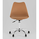 Офисный стул на металлическом основании EGGERY Brown пластик варинант исполнения - 5 | Loft Concept в Тюмени