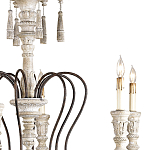 Люстра с состаренными резными элементами Graceful Profile варинант исполнения - 1 | Loft Concept в Тюмени