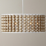 Люстра в форме цилиндра с вставками из деревянных бусин Wooden Beads варинант исполнения - 7 | Loft Concept в Тюмени