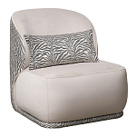 Кресло без подлокотников бежевое с принтом Macrocosm варинант исполнения - 1 | Loft Concept в Тюмени