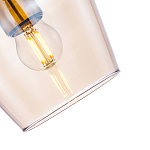 Подвесной светильник со стеклянным плафоном в форме бокала янтарного цвета Prestige варинант исполнения - 4 | Loft Concept в Тюмени