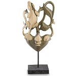 Маска ручной работы деревянная резная Lizard Mask варинант исполнения - 1 | Loft Concept в Тюмени
