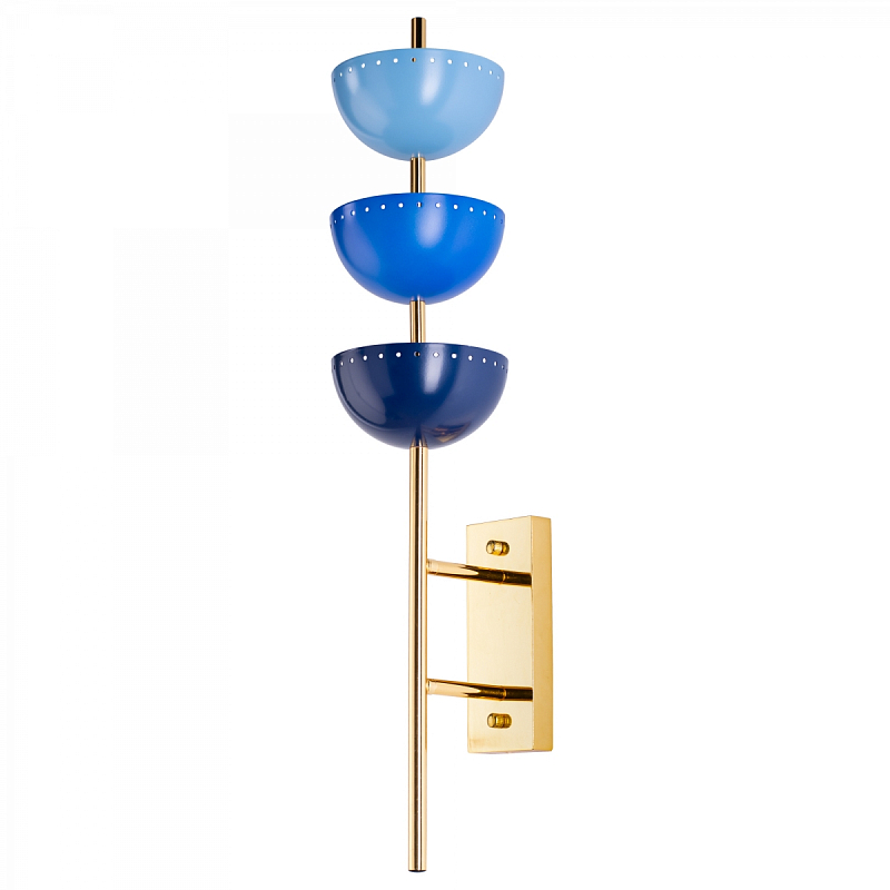 Бра LISBON SCONCE Blue Синий Глянцевое золото Голубой Бра LISBON SCONCE Blue Синий Глянцевое золото Голубой в Тюмени | Loft Concept