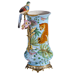 Ваза из фарфора с птицей на бронзовой ветке Garden of Eden варинант исполнения - 1 | Loft Concept в Тюмени