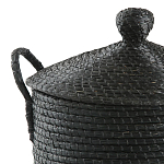 Корзина с крышкой из плетеной рисовой соломы Safiri Wicker Basket варинант исполнения - 2 | Loft Concept в Тюмени