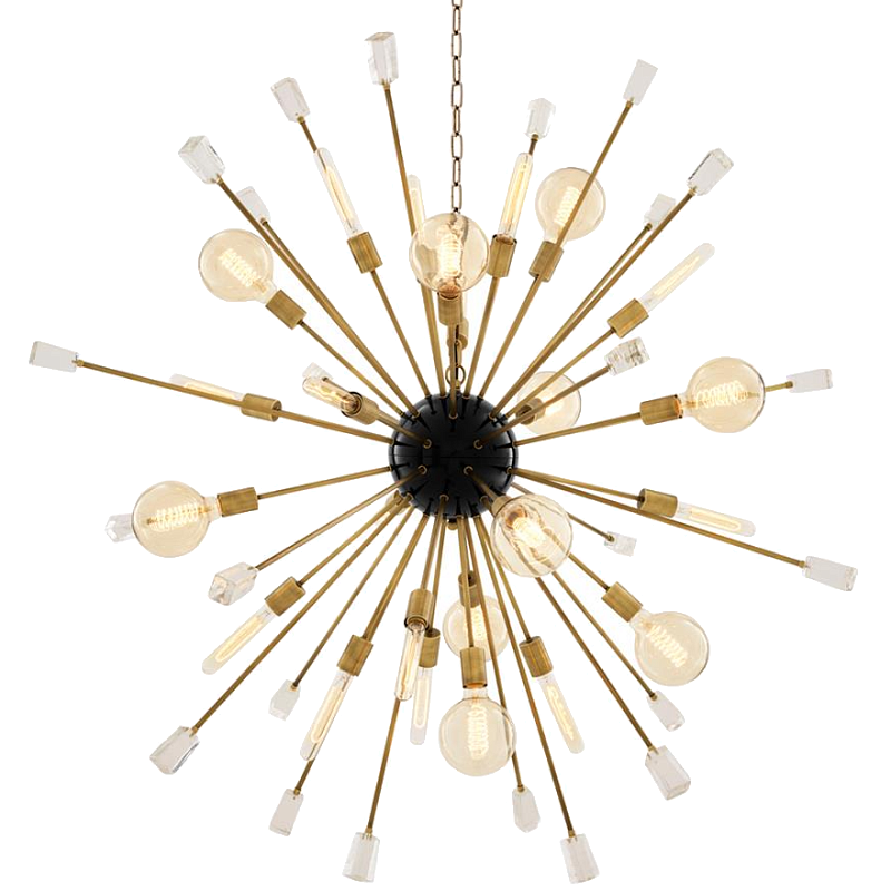 Люстра Chandelier Tivoli L Brass Латунь Черный Прозрачный (Transparent) Люстра Chandelier Tivoli L Brass Латунь Черный Прозрачный (Transparent) в Тюмени | Loft Concept