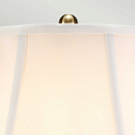 Настольная лампа с фарфоровым основанием с декоративным орнаментом и белым абажуром на темной круглой подставке Elstead Lighting варинант исполнения - 7 | Loft Concept в Тюмени